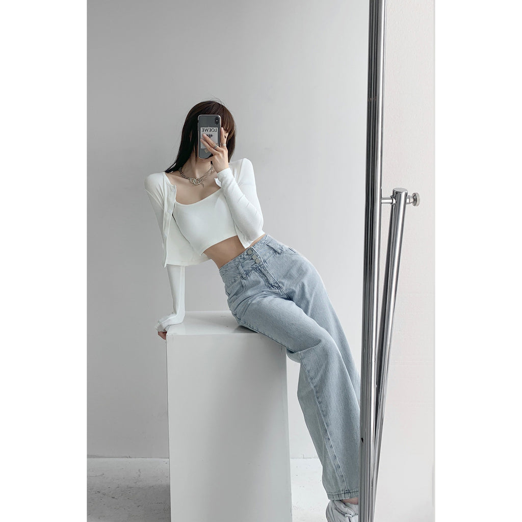 Women's High Waist Wide Leg Jeans