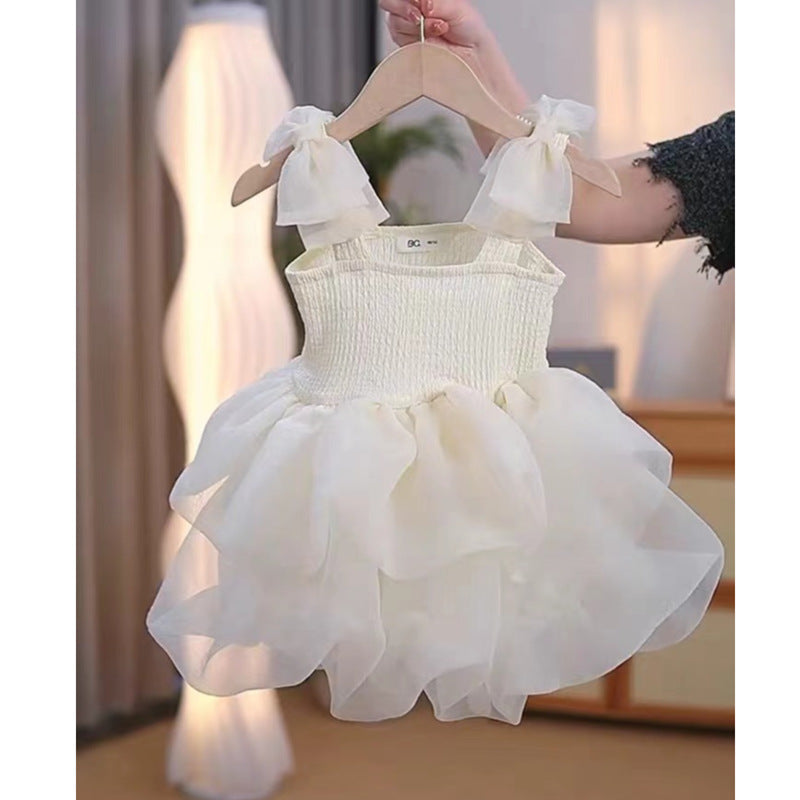 Girl's Tulle Princess Dress with Bow