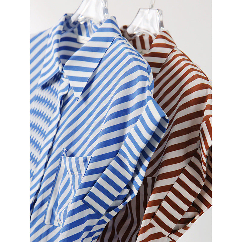 Women's Contrast Color Short Sleeve Shirt