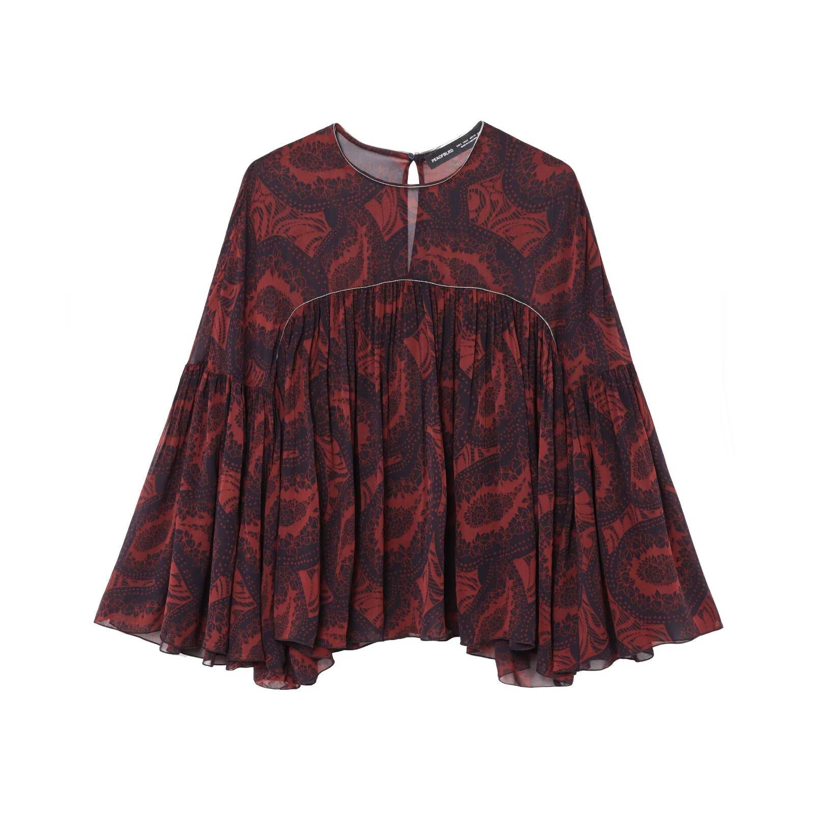 Women's Clothing Set - Two-piece set top and skirt