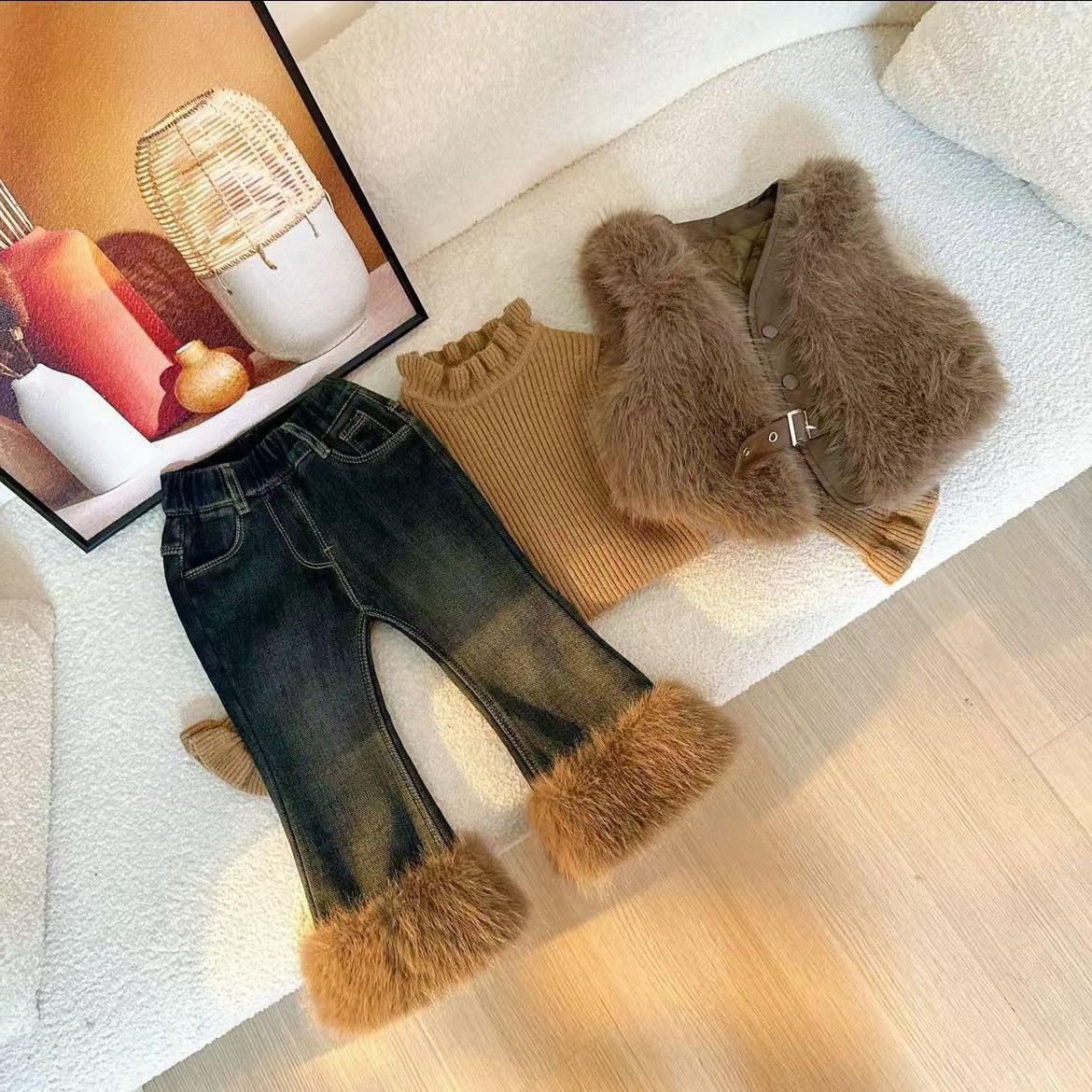 Girls' Winter Three-Piece Outfit