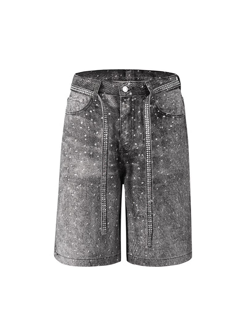 Vintage Washed Distressed Denim Shorts