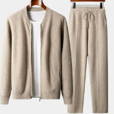 Knitted Cardigan Pants - Two-Piece Set