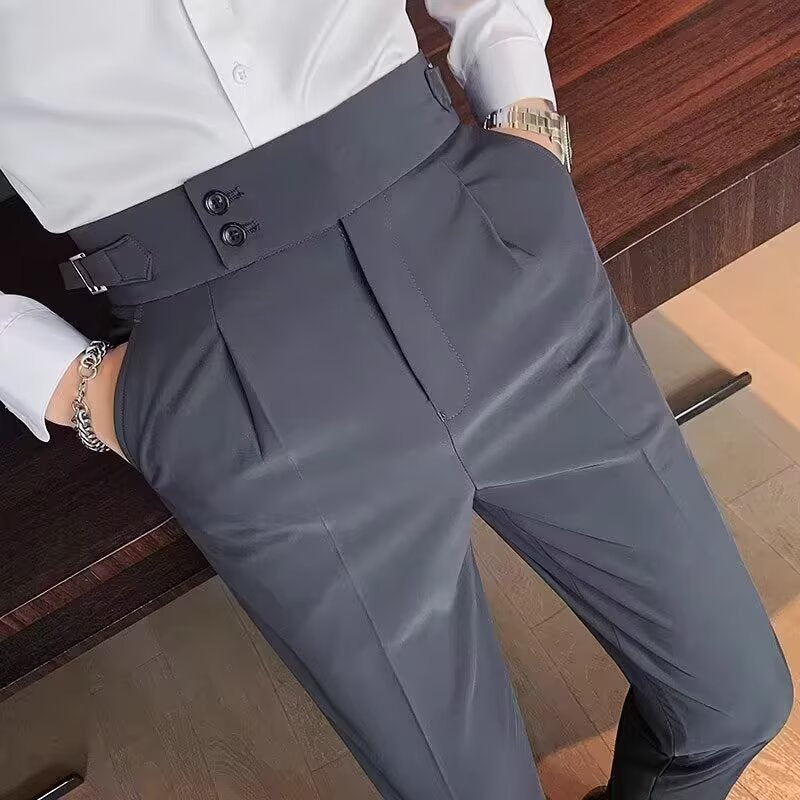 Slim Fit Cropped Trousers