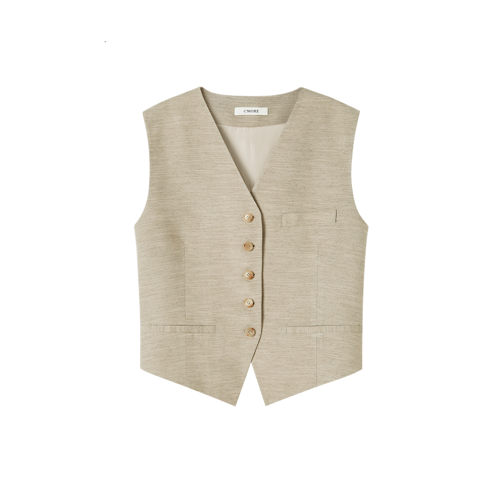 V-neck women's suit vest