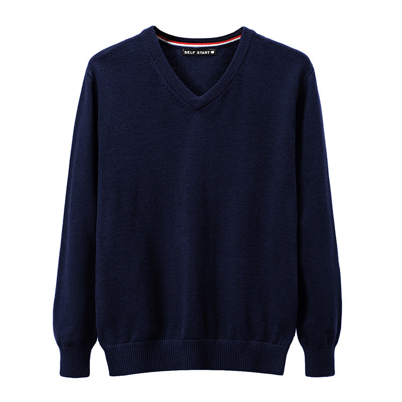 V-neck knitted sweater