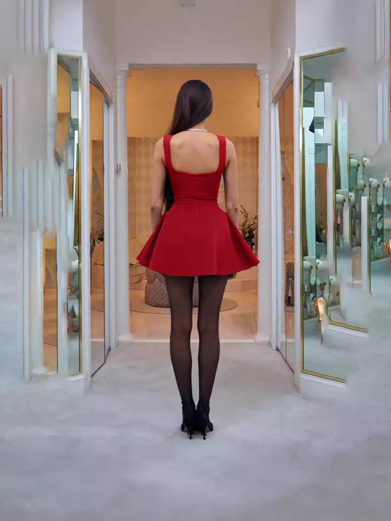 Strapless A-line Mini Dress