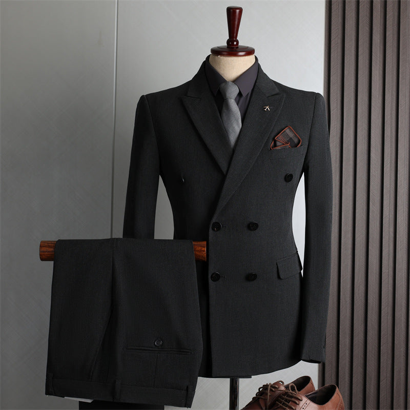 Slim Fit Double-Breasted Men's Suit