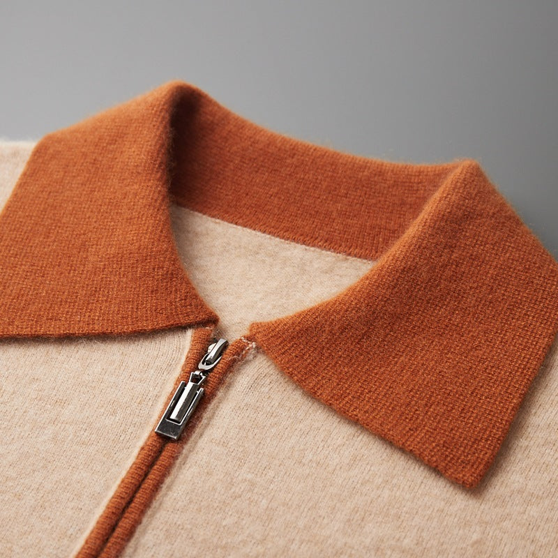 Men's Zipper Knitwear Long Sleeve Sweater