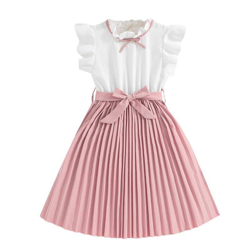 Petal Sleeves Pleated  Skirt