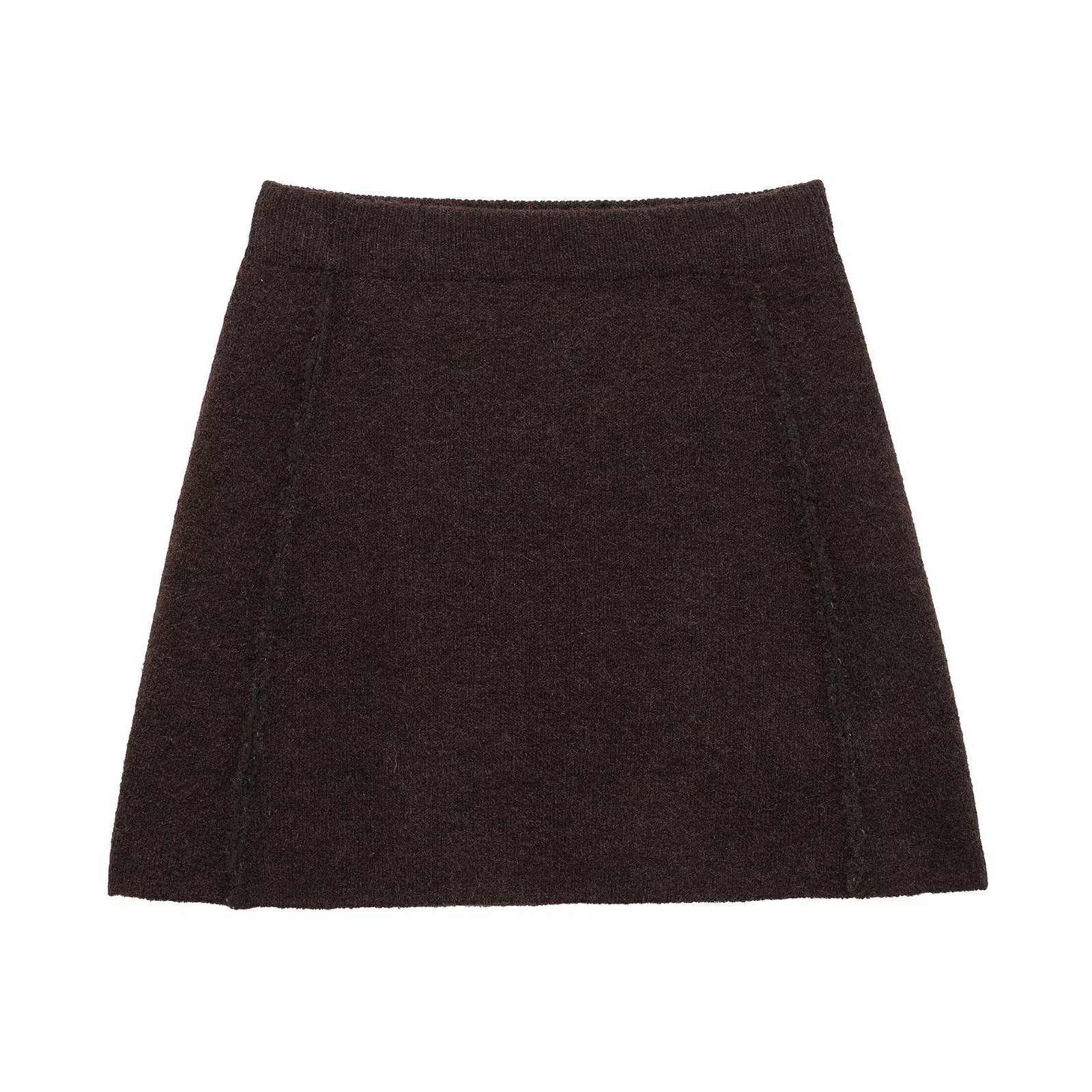 Women's Long sleeve knitted sweater and mini skirt set