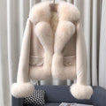 Women's faux fox fur cotton coat