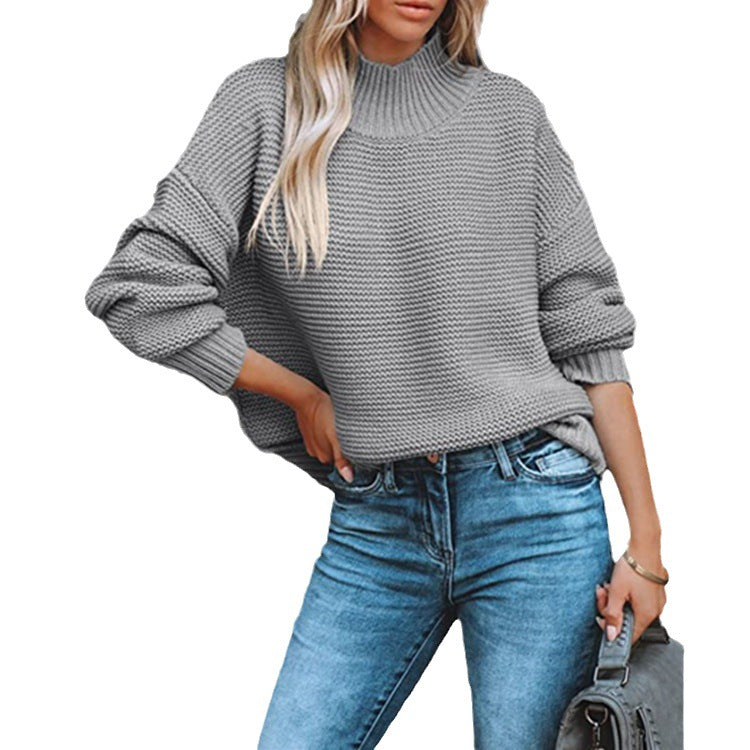 turtleneck sweater loose pullover sweater