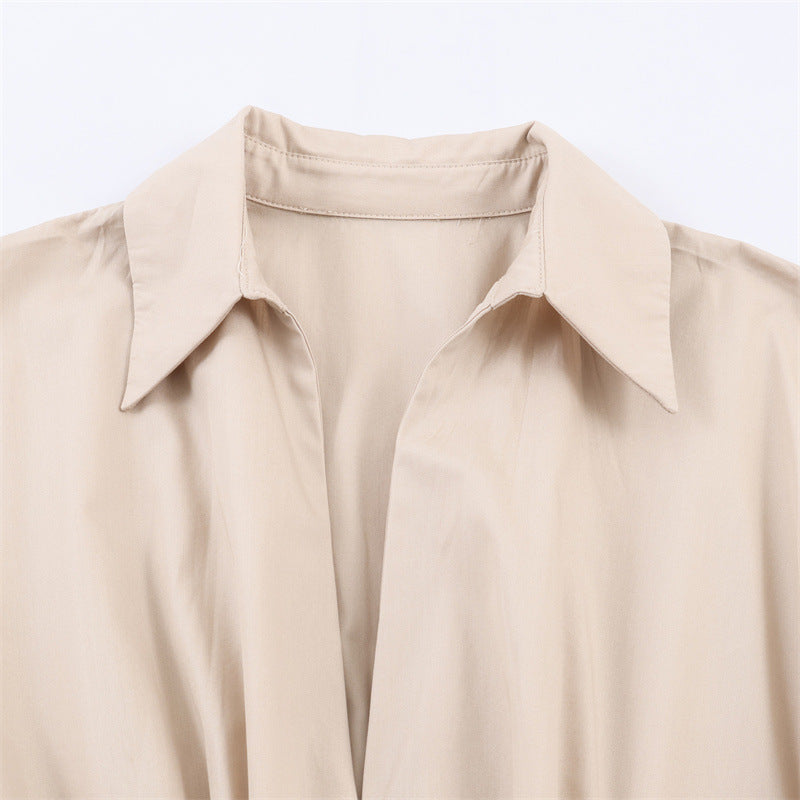 Loose fitting waist belt dress