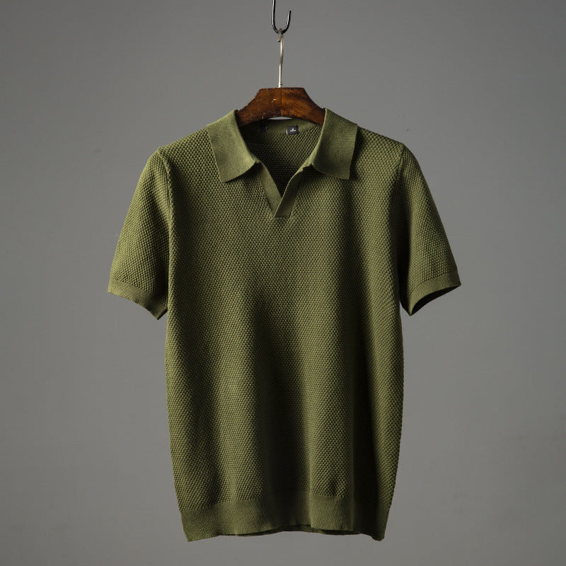 Men's Cotton Knitted Polo Shirt