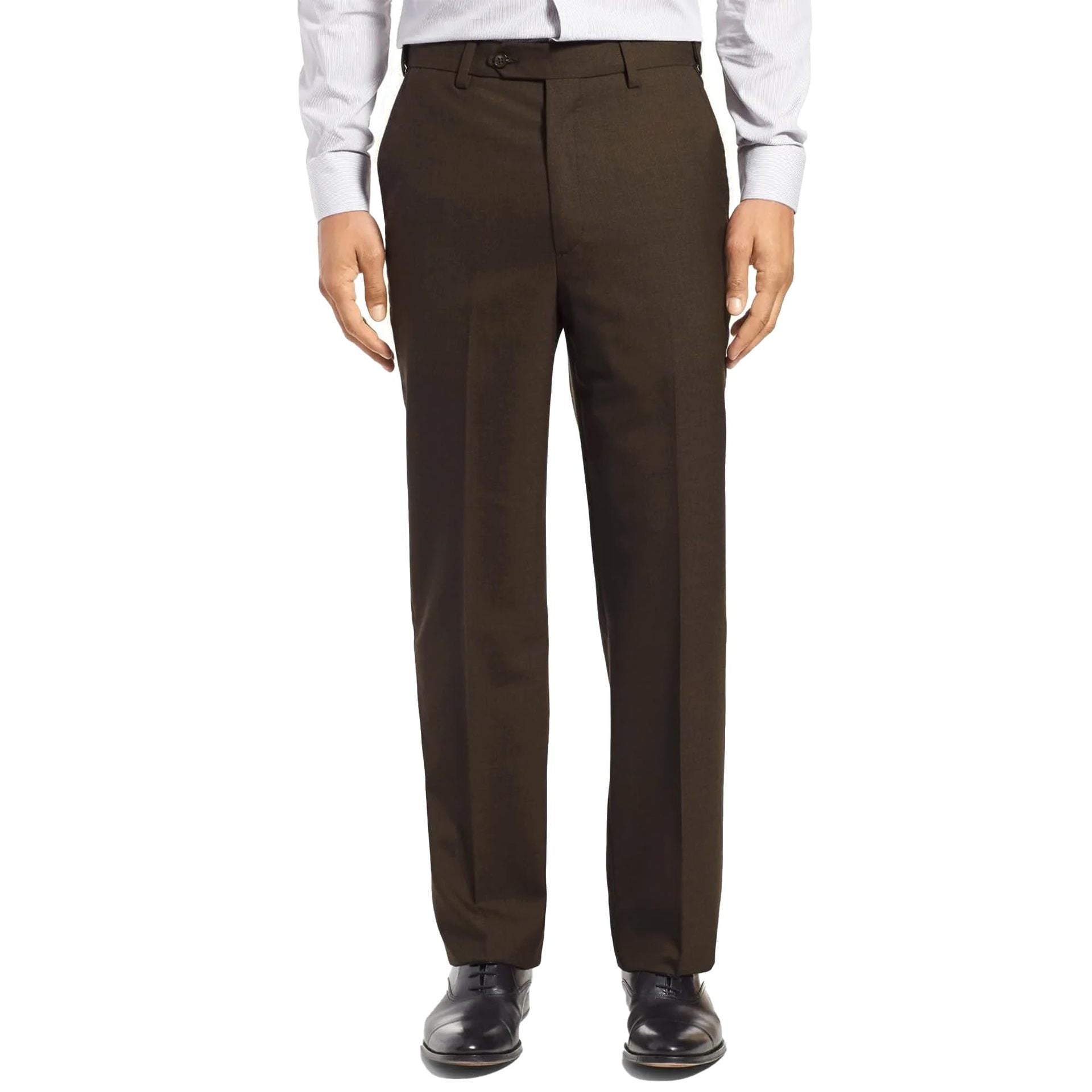 Men's Straight Fit Cotton Blend Trousers