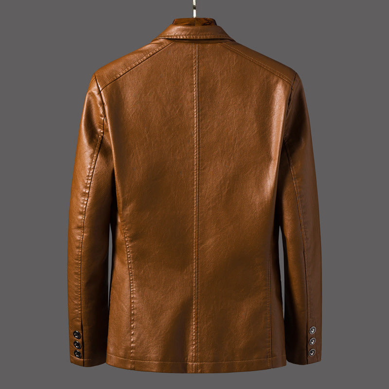 Elastic Waist Casual Trousers - leather jacket