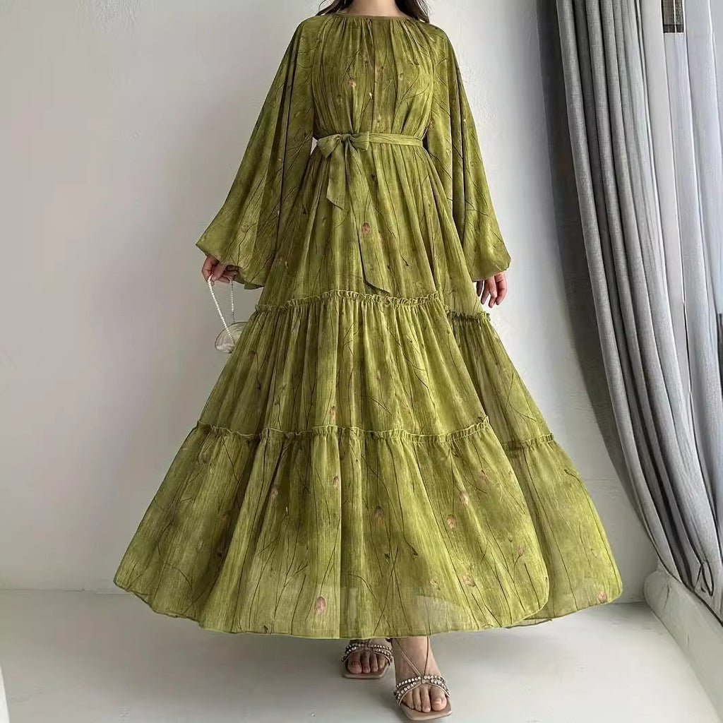 A fashionable and elegant robe dress