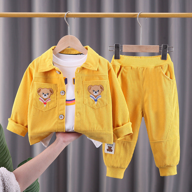 Corduroy children's set - Children's three-piece set