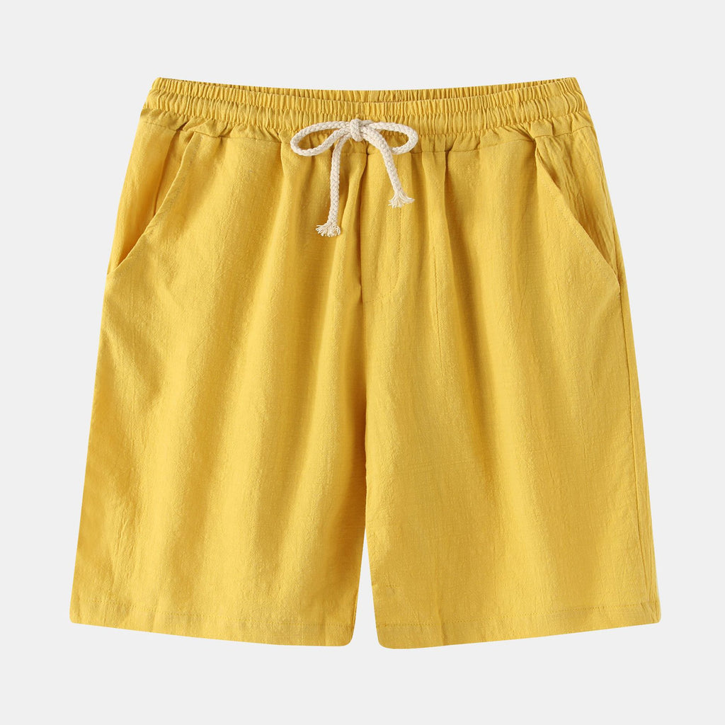 Men's Cotton-Linen Casual Shorts