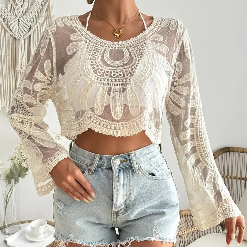 Summer Lace Sun Protection Blouse