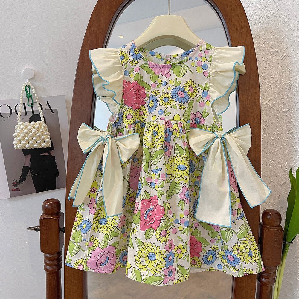 Girls' Floral Sleeveless Dress