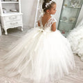 Girls Lace Puffy Evening Dress