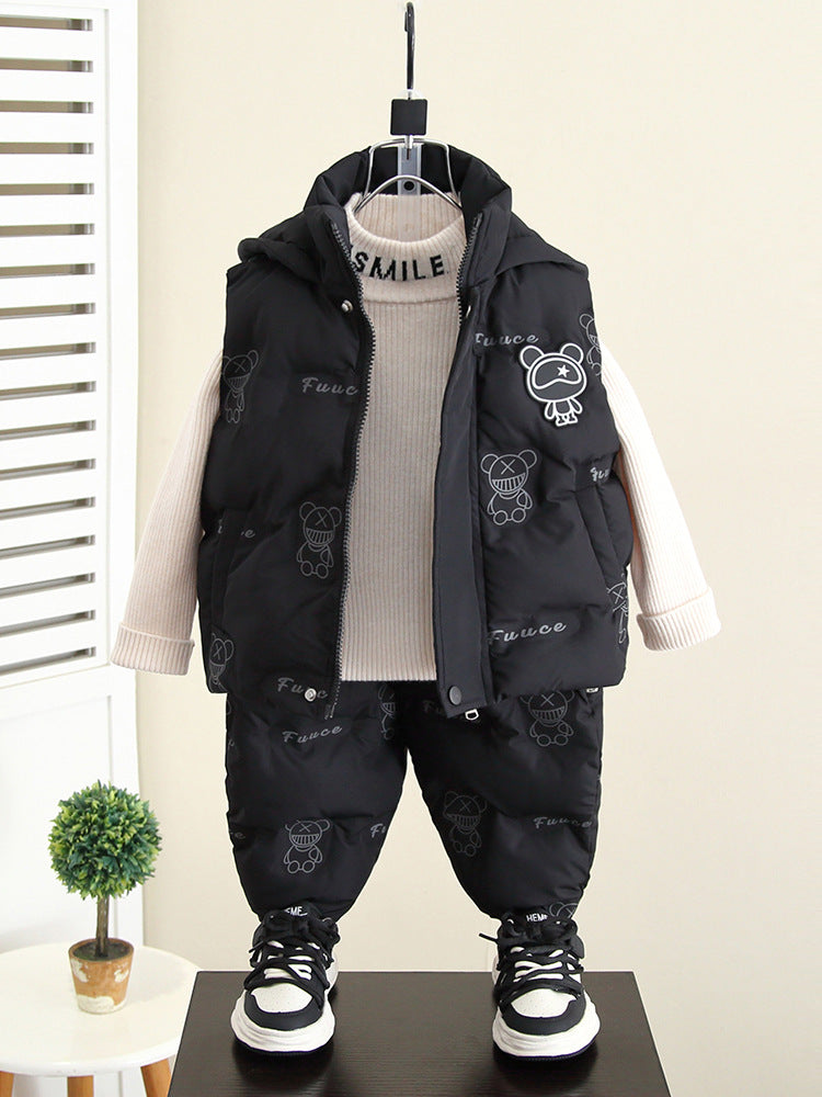 Children's Down Cotton Vest and Pants
