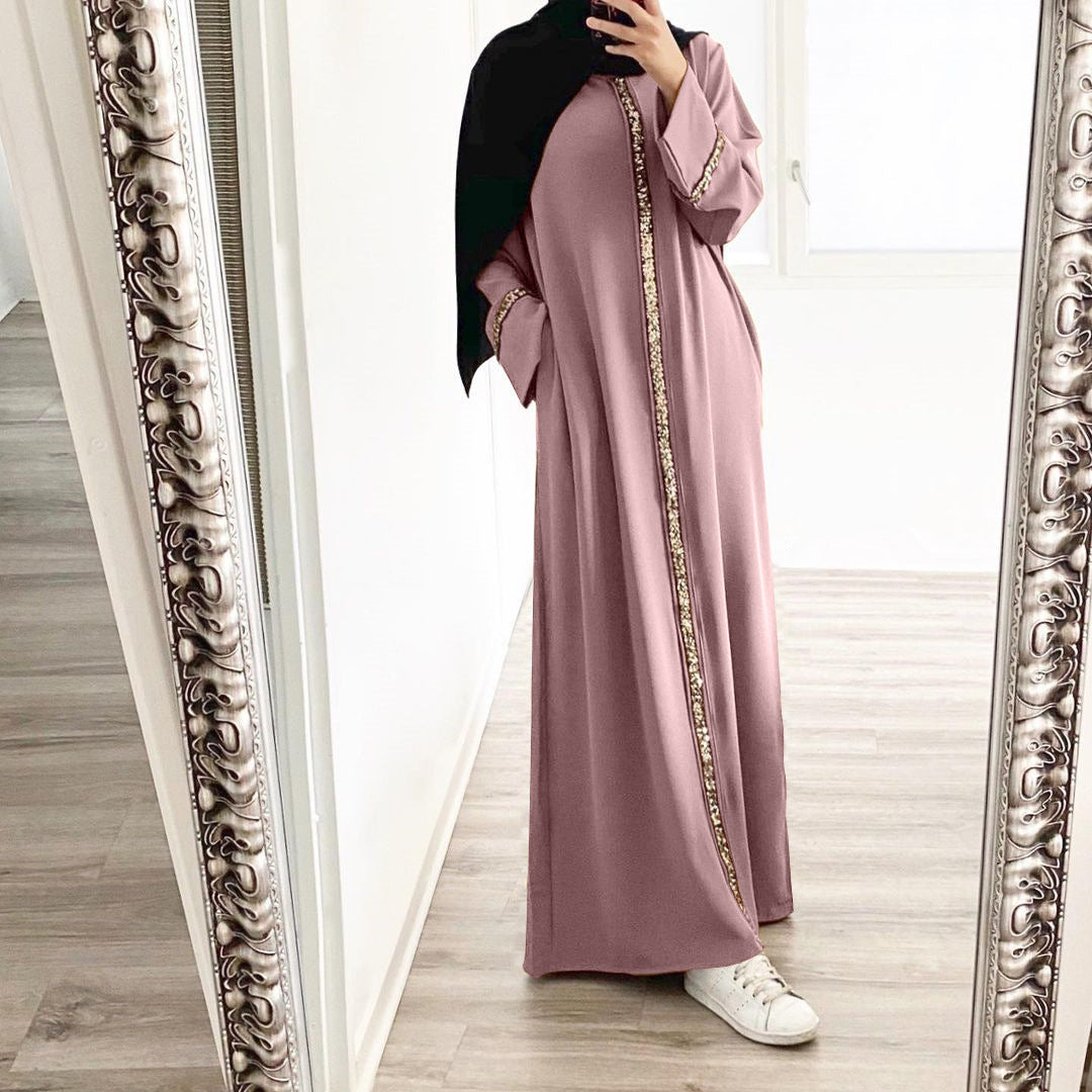 Dress Solid Color Chiffon Robe