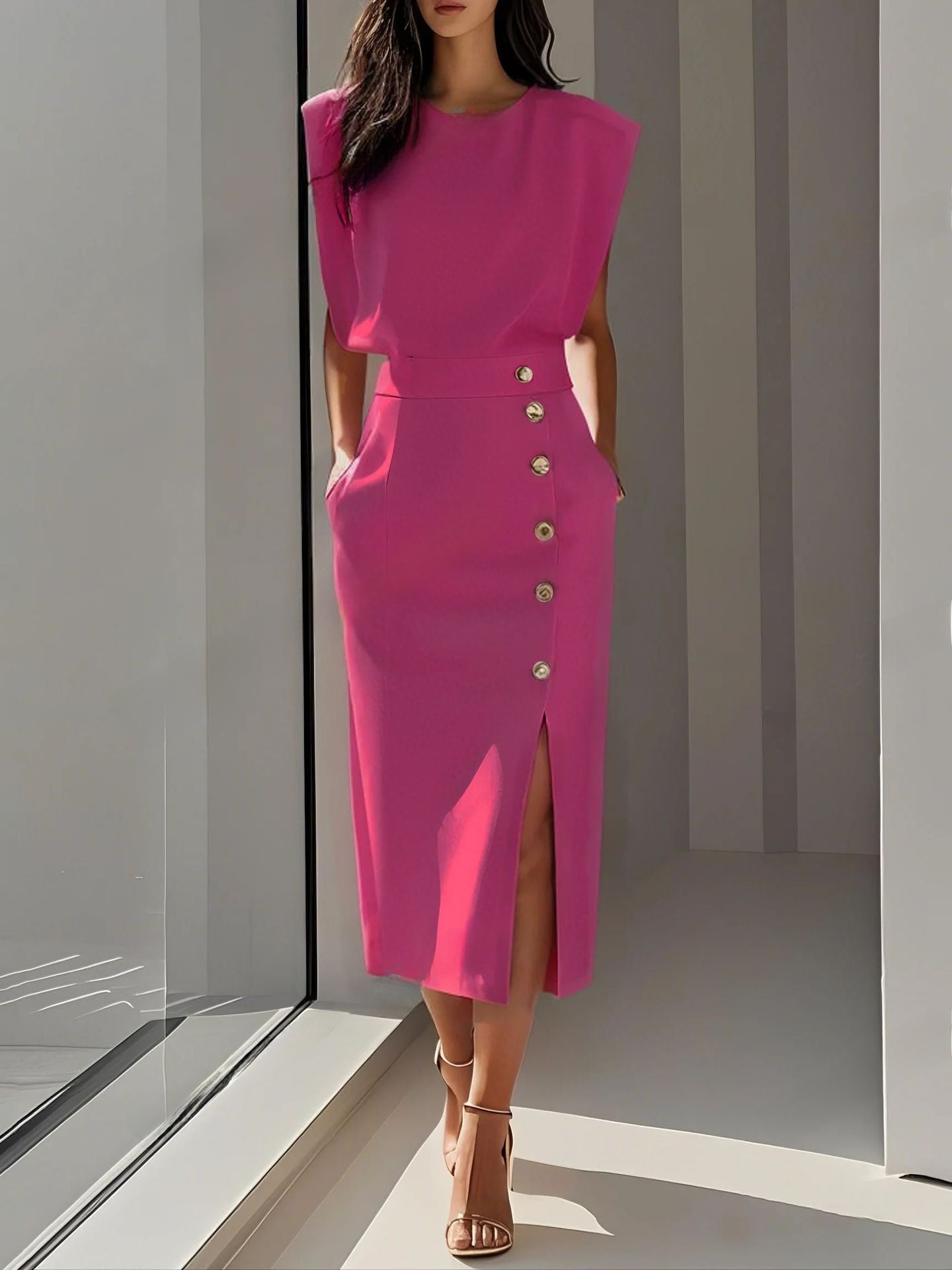 Women's Solid Color Summer Dress