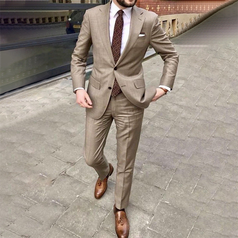 Custom Two-Piece Slim Fit Business Suit