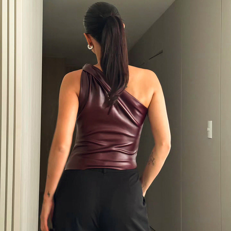 Women's leather top