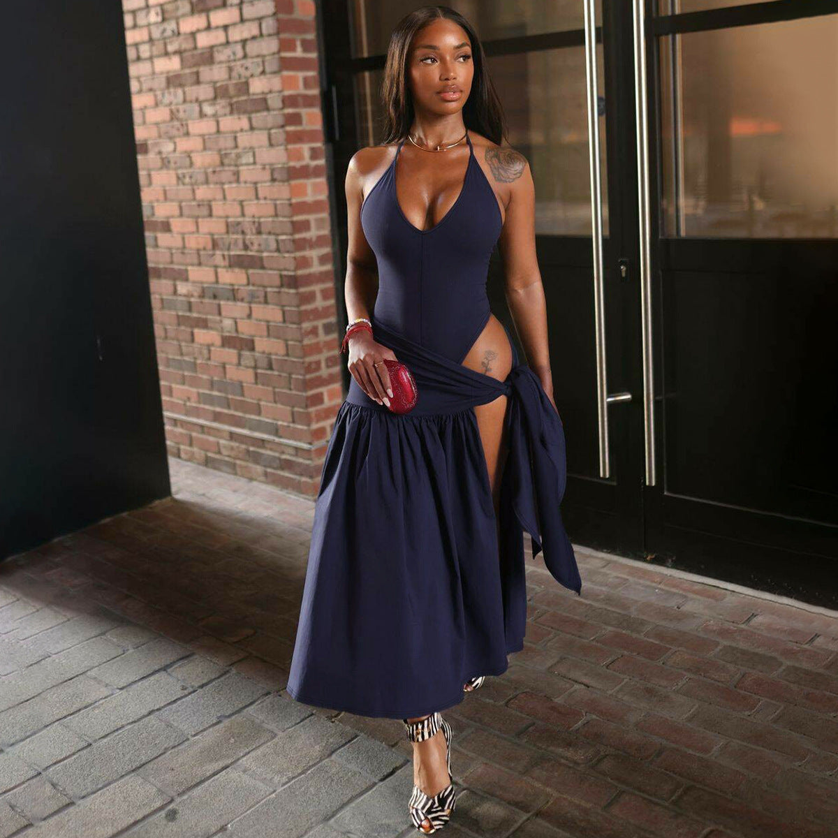 Women's Jumpsuit and Skirt Set