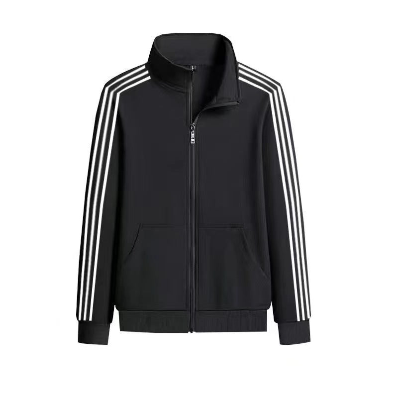 Casual Sports Suit Stand Collar Cardigan and Pants Set