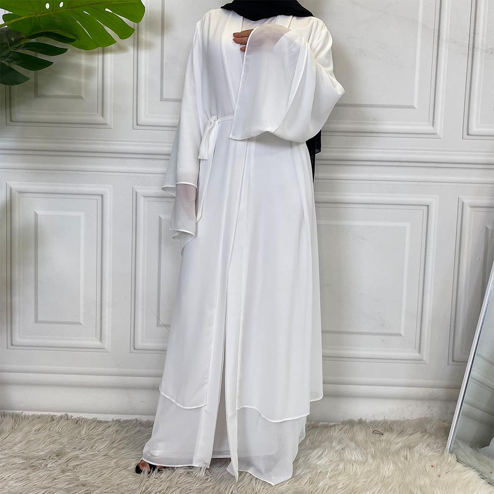 Solid-colored robe dress