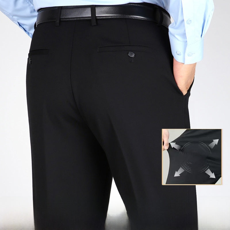 Straight-leg business trousers
