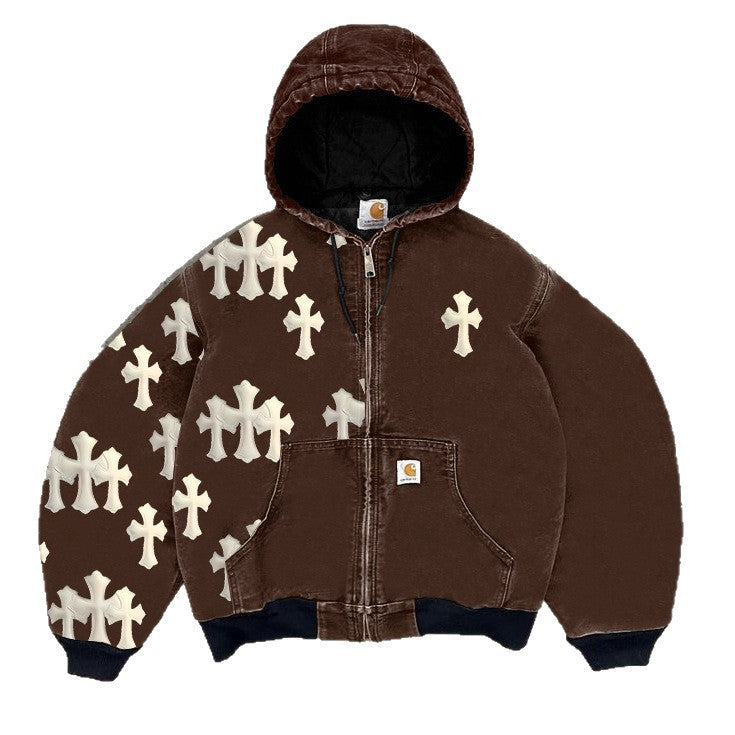 Men's Fleece Lined Hooded Sweatshirt with 3D Print