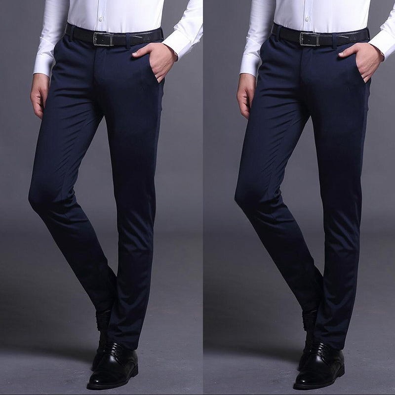 Men's casual stretch slim-fit skinny trousers