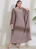 Long Dress Bat Sleeve Elegant Robe
