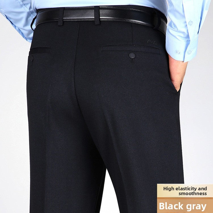 Straight-leg business trousers