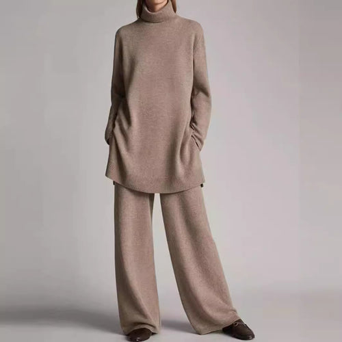 High-Neck Loose Casual Two-Piece Set