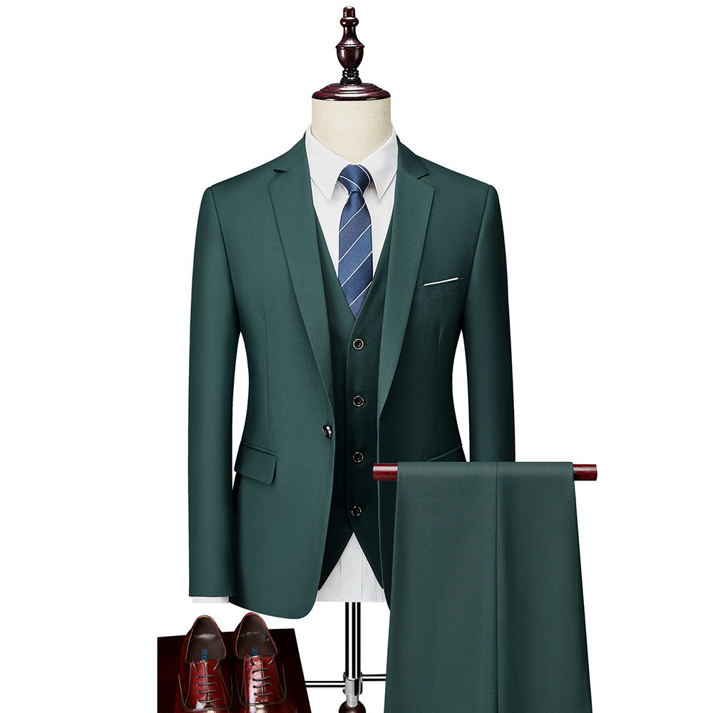 Men's Formal Three-Piece Suit Set