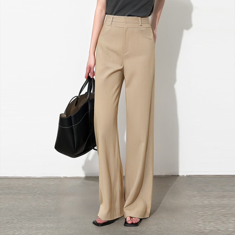French Style Straight Leg Women's Trousers