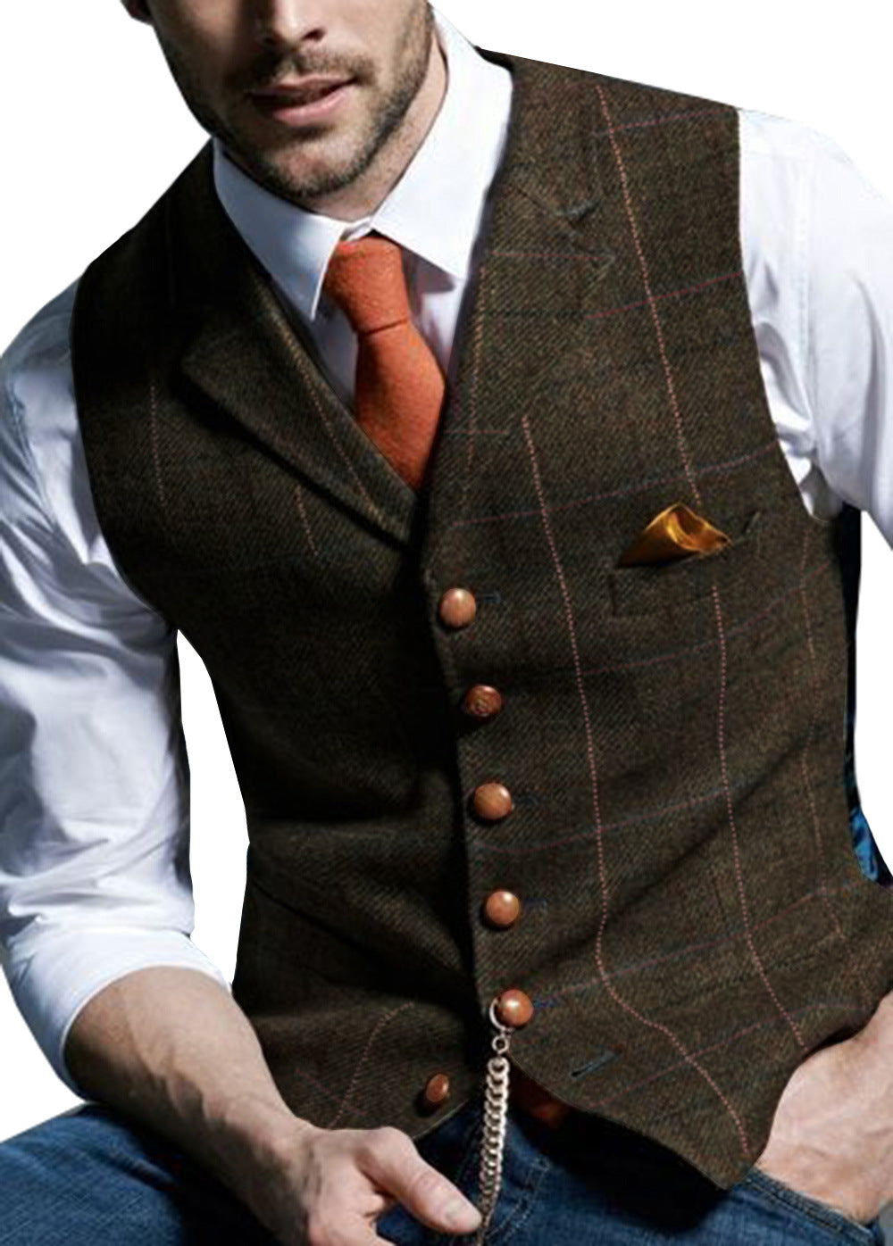 Men's Slim Fit Vest for Formal and Casual Wear