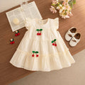Summer Baby Girl Clothes Flying Sleeve Cotton Dress