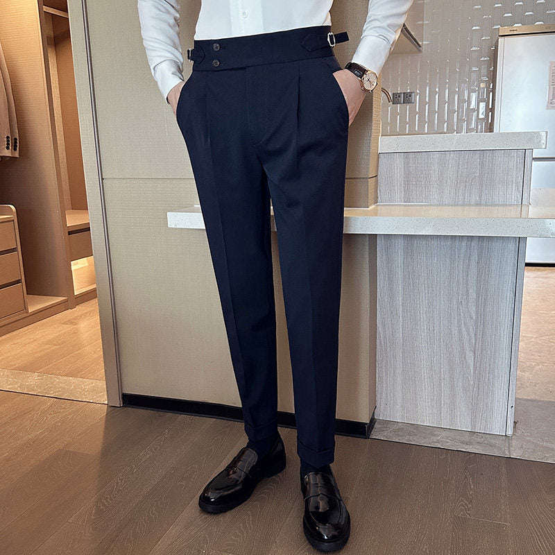 High-waisted slimming trousers