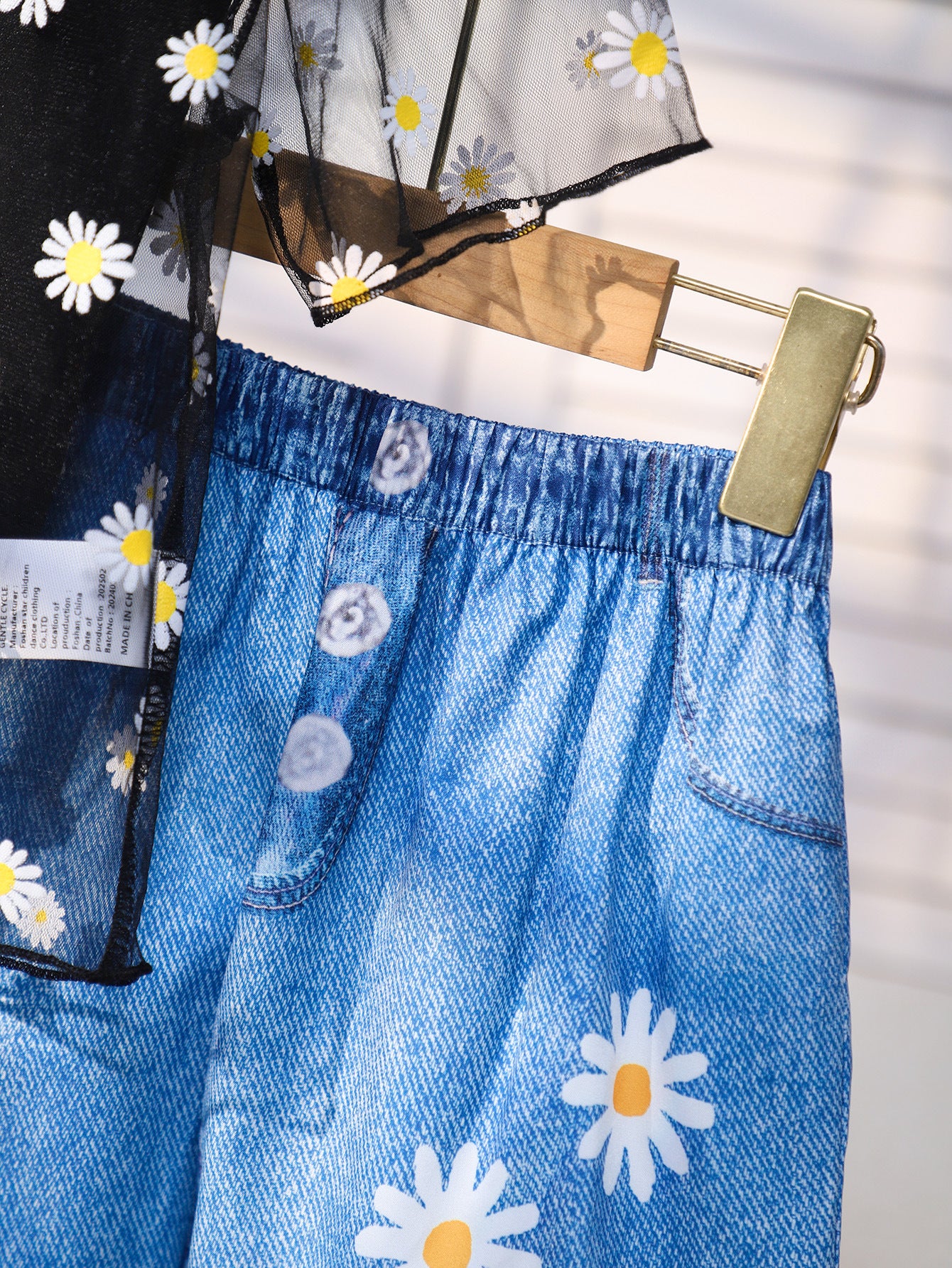 Girls' Floral Print Summer Outfit