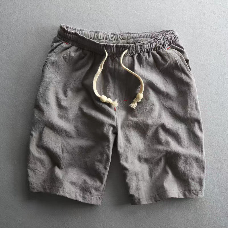 Men's Casual Linen Drawstring Shorts