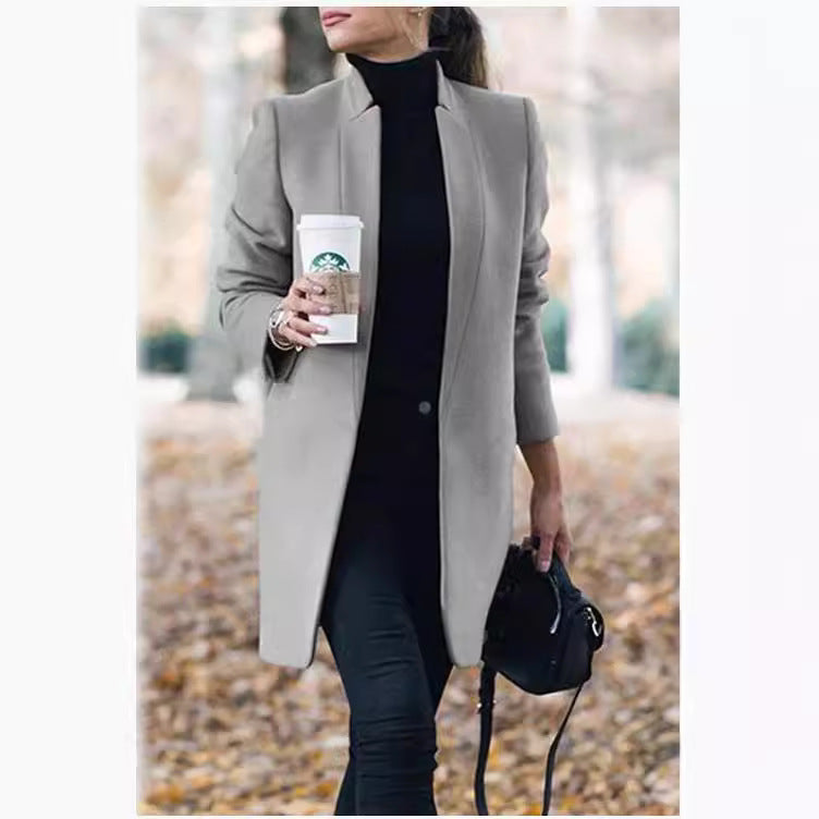Women's Long Woolen Coat