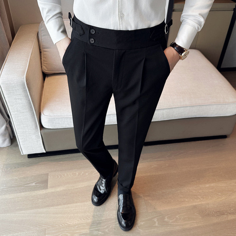 High-waisted slimming trousers
